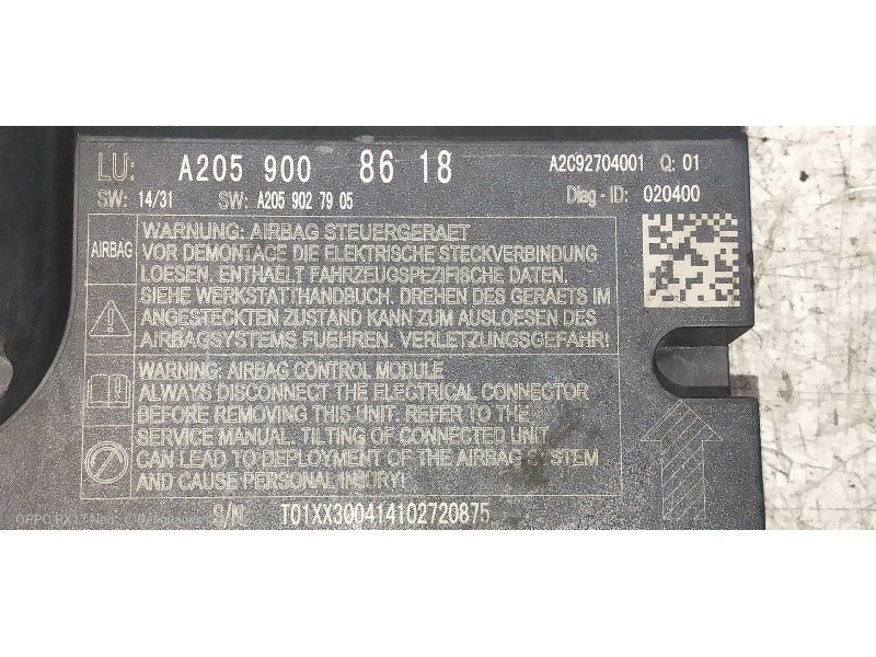 Recambio de kit airbag para mercedes clase c (w205) lim. c 220 cdi bluetec (205.004) referencia OEM IAM   