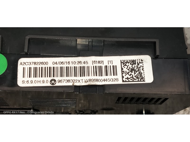 Recambio de mando calefaccion / aire acondicionado para peugeot 3008 access referencia OEM IAM 96738322XT  