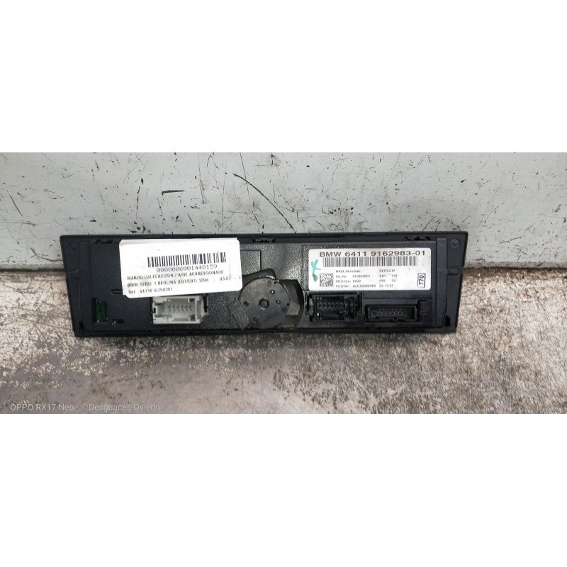 Recambio de mando calefaccion / aire acondicionado para bmw serie 1 berlina (e81/e87) 120d referencia OEM IAM 6411916298301 A2C5