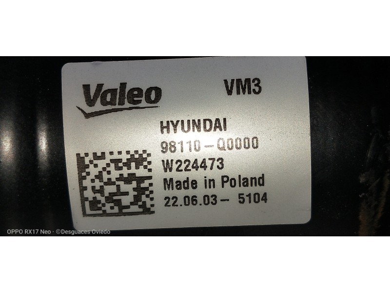 Recambio de motor limpia delantero para hyundai i20 klass referencia OEM IAM 98110Q0000 W224473 