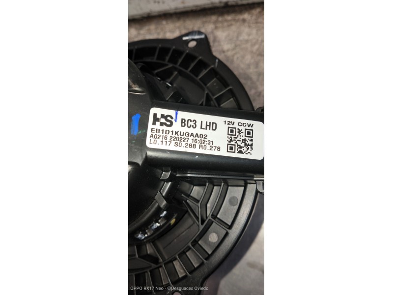 Recambio de motor calefaccion para hyundai i20 klass referencia OEM IAM EB1D1KUGAA02 A0216220227 