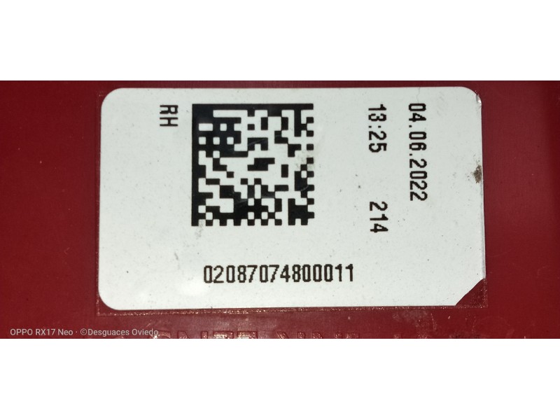 Recambio de piloto trasero derecho para hyundai i20 klass referencia OEM IAM 02087074800011  