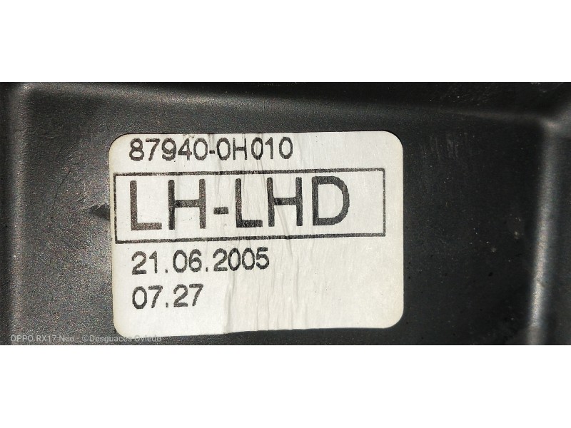 Recambio de retrovisor izquierdo para citroen c1 sx referencia OEM IAM 879400H010  MANUAL