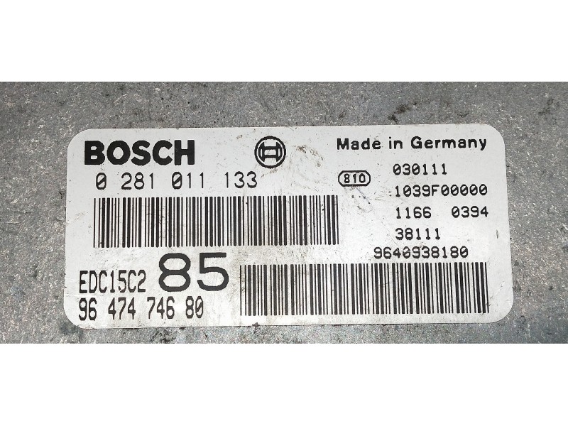 Recambio de centralita motor uce para peugeot 807 sv referencia OEM IAM 0281011133 9647474680 9640938180