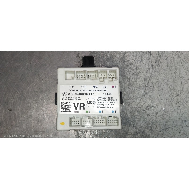 Recambio de modulo electronico para mercedes clase c (w205) lim. c 220 cdi bluetec (205.004) referencia OEM IAM A2059001511 A205