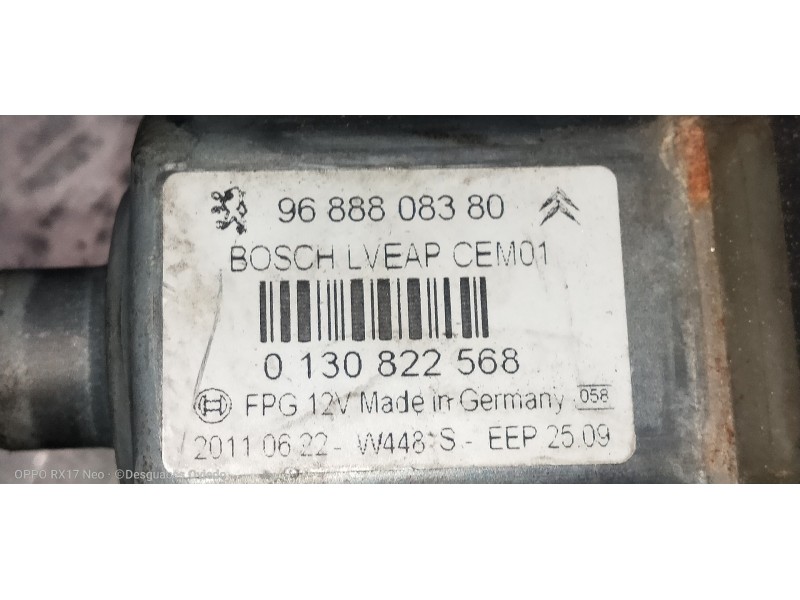 Recambio de elevalunas trasero derecho para peugeot 508 gt referencia OEM IAM 9688808380 0130822568 5P