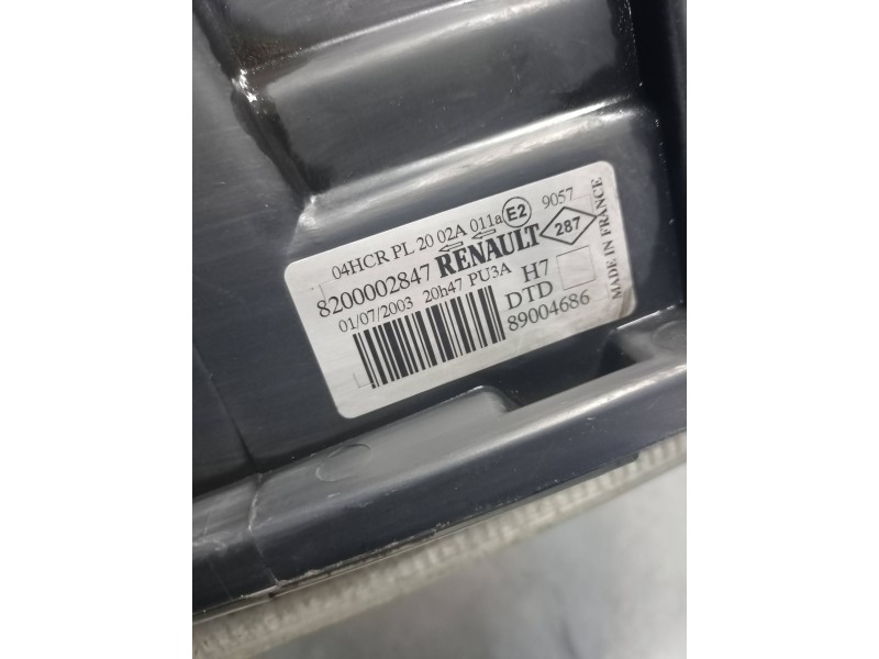 Recambio de faro derecho para renault laguna ii (bg0) authentique referencia OEM IAM 8200002847 89004686 