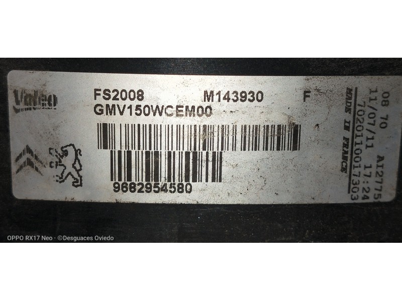 Recambio de electroventilador para peugeot 508 gt referencia OEM IAM 9682954580 FS2008 M143930