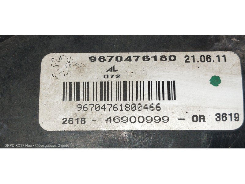 Recambio de faro antiniebla derecho para peugeot 508 gt referencia OEM IAM 9680476180 46900999 