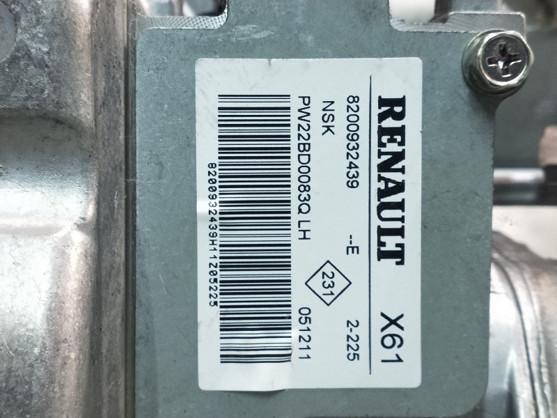 Recambio de columna direccion para renault kangoo z.e. maxi 2-sitzer referencia OEM IAM 8200932439 PW22BD0083Q 