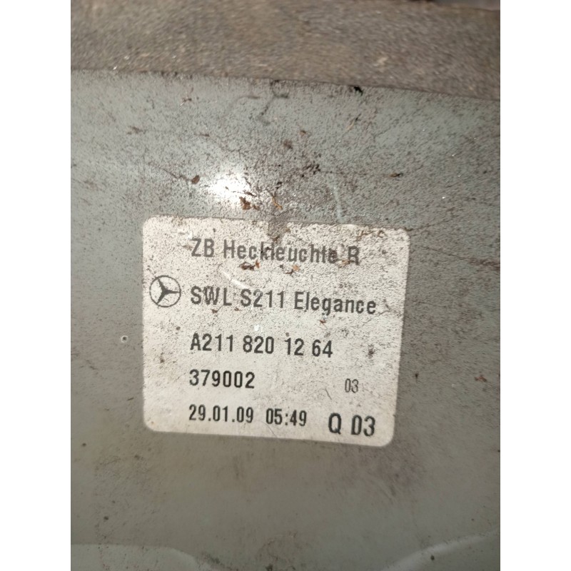 Recambio de piloto trasero derecho para mercedes clase e (w211) familiar 270 t cdi (211.216) referencia OEM IAM A2118201264  