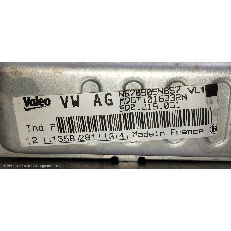 Recambio de radiador calefaccion / aire acondicionado para volkswagen golf vii lim. (5g1) 2.0 tdi referencia OEM IAM 5Q0819031  