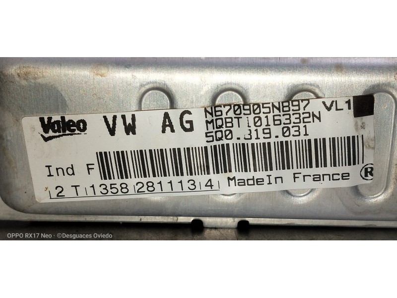 Recambio de radiador calefaccion / aire acondicionado para volkswagen golf vii lim. (5g1) 2.0 tdi referencia OEM IAM 5Q0819031  