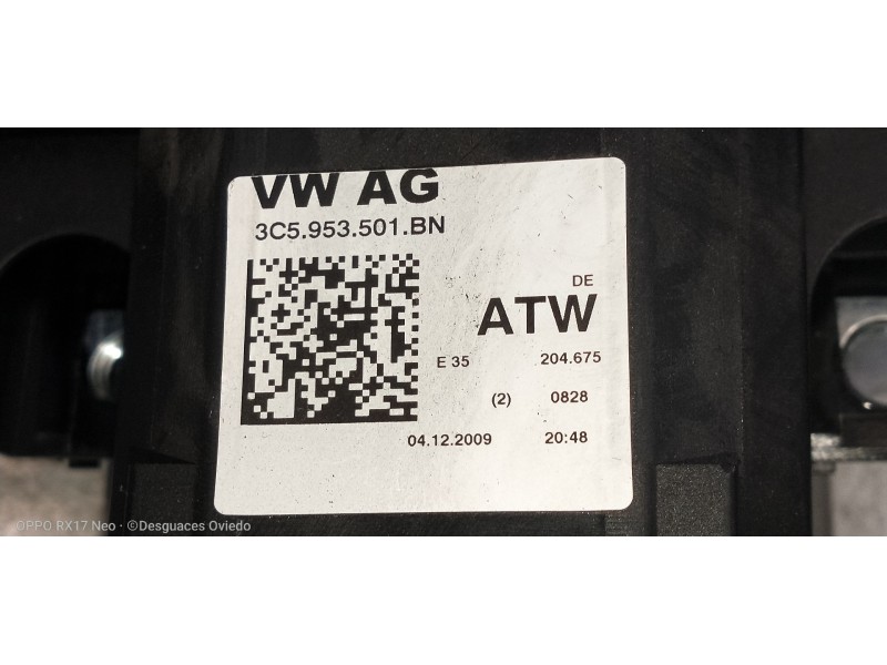 Recambio de mando luces para volkswagen passat berlina (3c2) 2.0 tdi referencia OEM IAM 3C5953501BN  