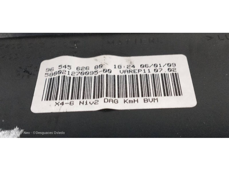 Recambio de cuadro instrumentos para citroen c5 berlina 2.0 hpi exclusive referencia OEM IAM 9654562680  