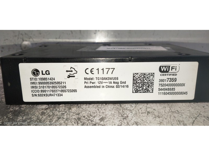 Recambio de modulo electronico para opel zafira tourer excellence referencia OEM IAM TG10AN3WUE6 109851424 39017359