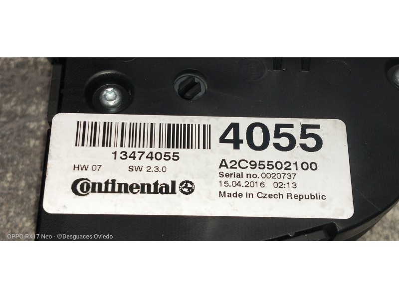 Recambio de mando calefaccion / aire acondicionado para opel zafira tourer excellence referencia OEM IAM 13474055 A2C95502100 