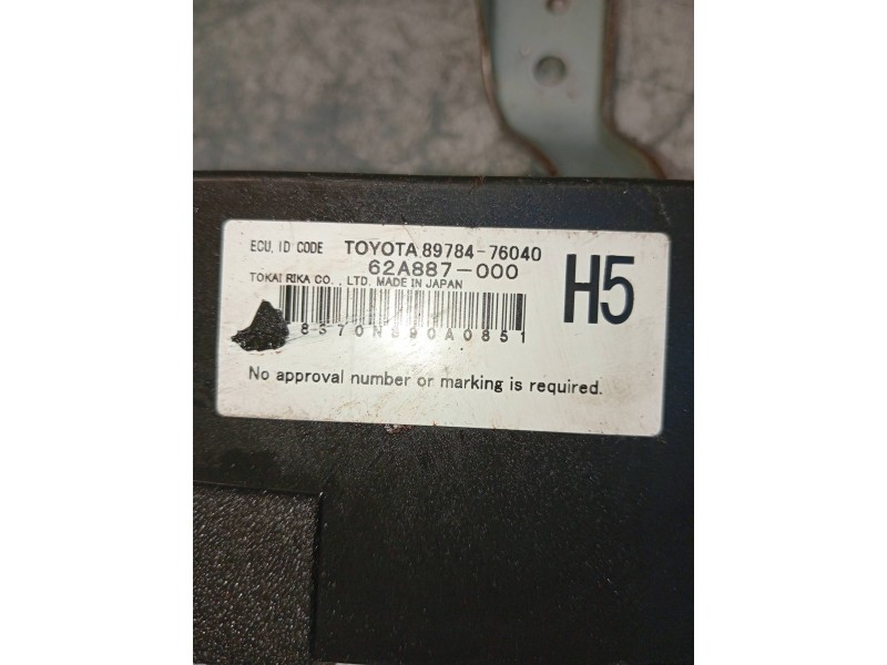 Recambio de modulo electronico para lexus ct 200h referencia OEM IAM 8978476040 62A887000 