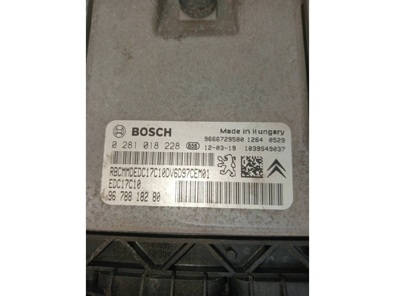 Recambio de centralita motor uce para citroen berlingo cuadro sx referencia OEM IAM 0281018228 9678818280 EDC17C10