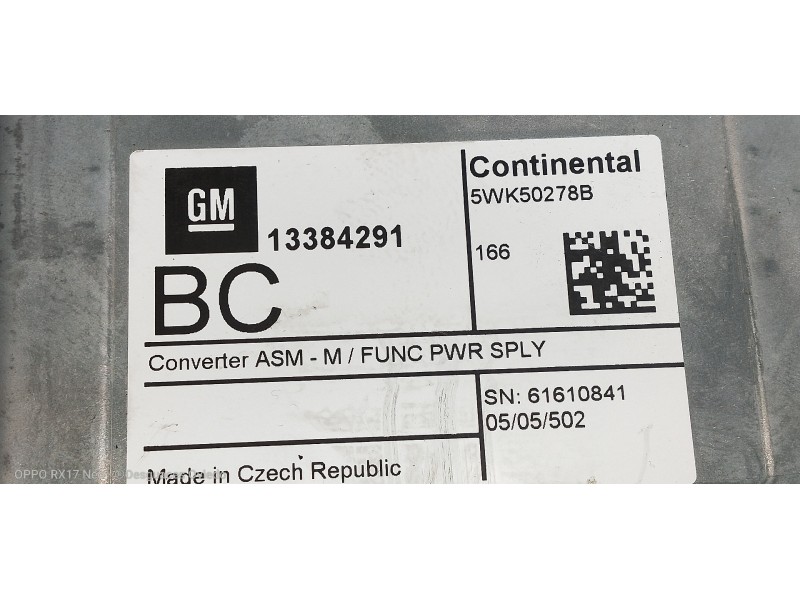 Recambio de modulo electronico para opel zafira tourer excellence referencia OEM IAM 13384291 5WK50278B 