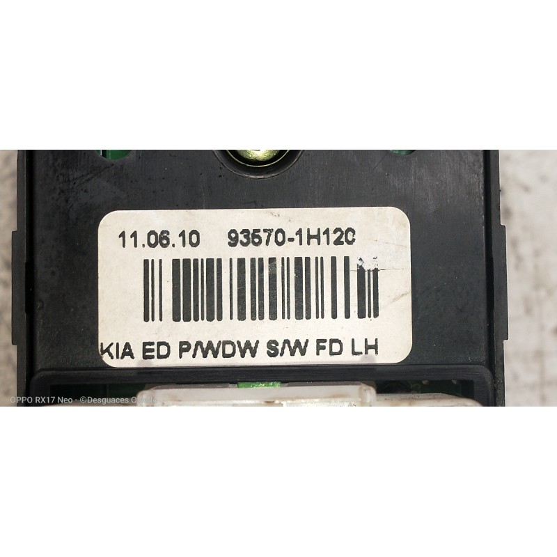 Recambio de mando elevalunas delantero izquierdo para kia cee´d sporty wagon concept referencia OEM IAM 935751H120  5P