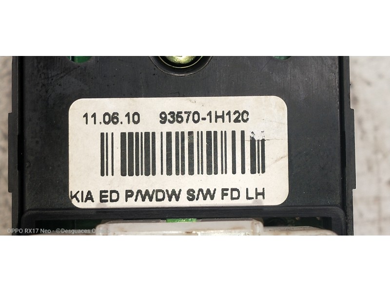 Recambio de mando elevalunas delantero izquierdo para kia cee´d sporty wagon concept referencia OEM IAM 935751H120  5P