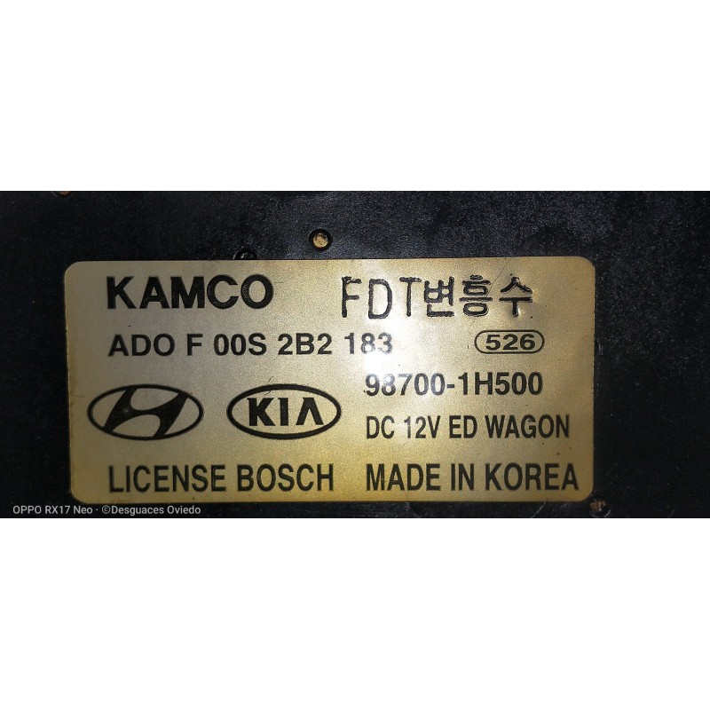 Recambio de motor limpia trasero para kia cee´d sporty wagon concept referencia OEM IAM 987001H500 F00S2B2183 