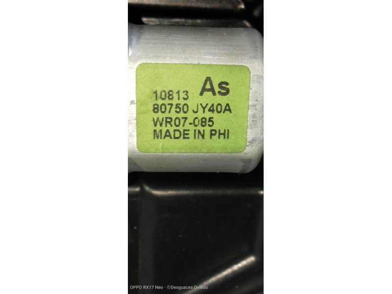 Recambio de motor elevalunas delantero derecho para renault koleos referencia OEM IAM 80750JY40A 10813 