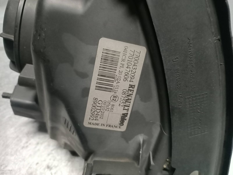Recambio de faro izquierdo para renault scenic rx4 (ja0) 1.9 dci referencia OEM IAM 7701047606 7700432094 