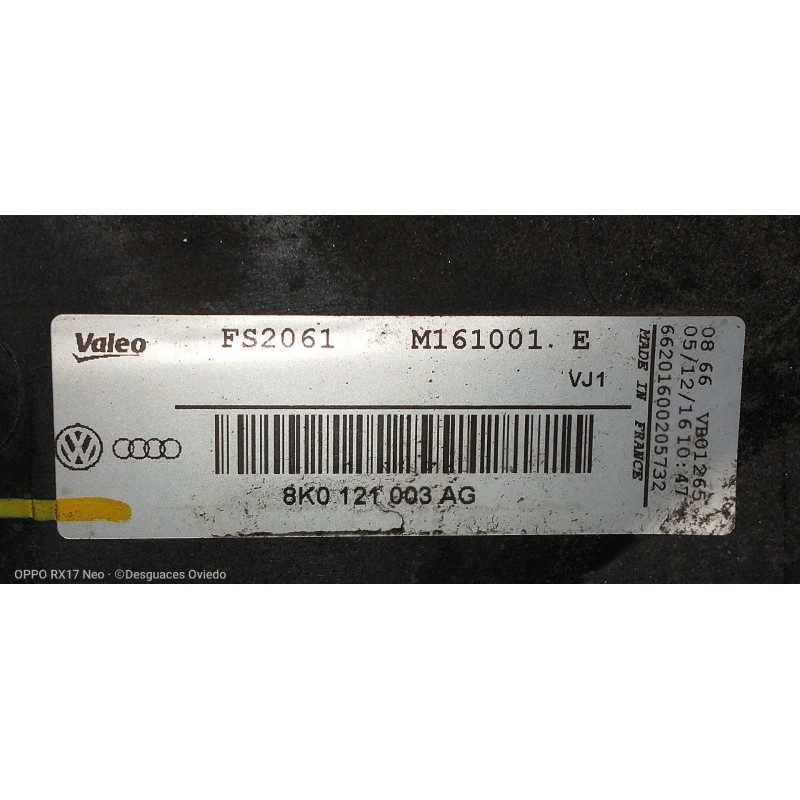 Recambio de electroventilador para audi a6 avant (4gd) 2.0 tdi ultra referencia OEM IAM 8K0121003AG 8K0959501G FS2061