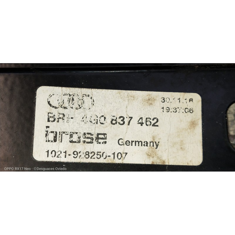 Recambio de elevalunas delantero derecho para audi a6 avant (4gd) 2.0 tdi ultra referencia OEM IAM 4G0837462 1021928250107 5P