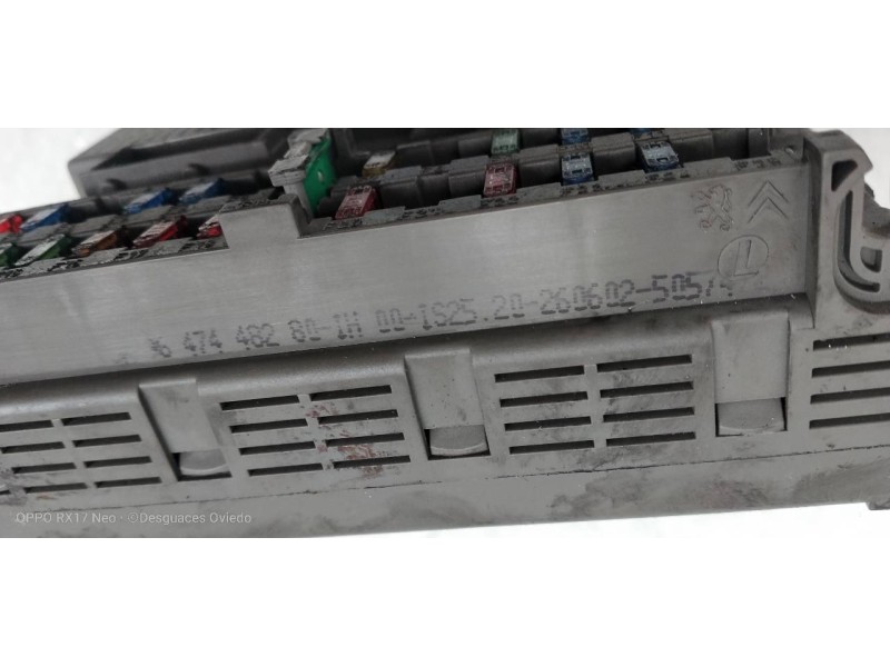 Recambio de caja reles / fusibles para citroen c5 berlina 2.0 hpi exclusive referencia OEM IAM 9647448280  
