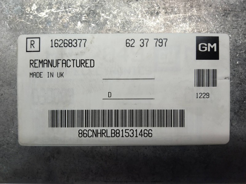 Recambio de centralita motor uce para opel astra g berlina club referencia OEM IAM 16268377 6237797 