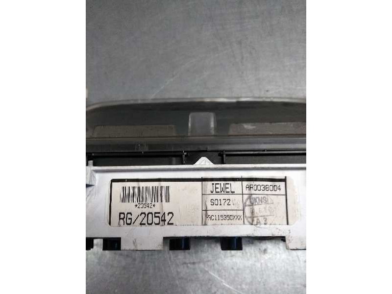 Recambio de cuadro instrumentos para mg rover serie 25 (rf) 1.6 16v cat referencia OEM IAM AR0038004 RG20542 S0172 YAC115350XXX