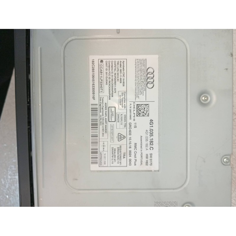 Recambio de sistema audio / radio cd para audi a6 avant (4gd) 2.0 tdi ultra referencia OEM IAM 4G1035182C 4G1035182A 