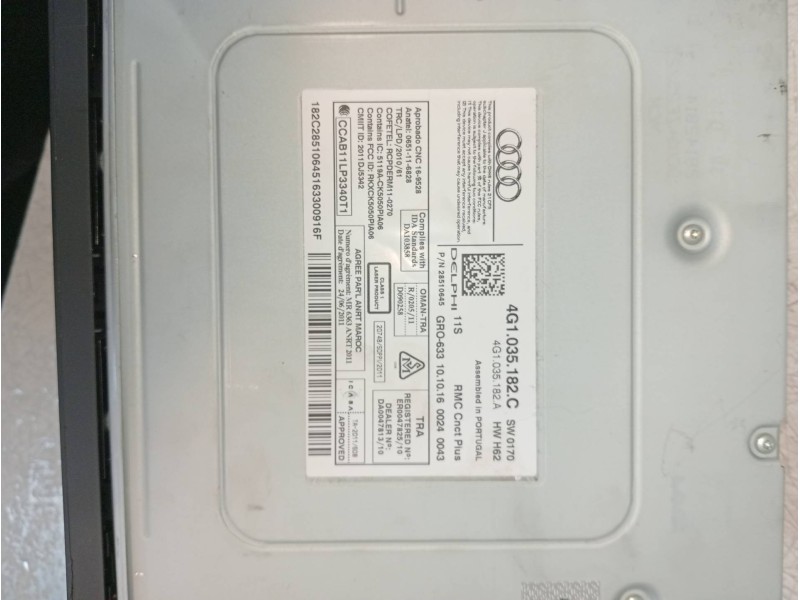 Recambio de sistema audio / radio cd para audi a6 avant (4gd) 2.0 tdi ultra referencia OEM IAM 4G1035182C 4G1035182A 