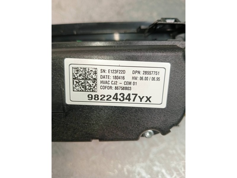 Recambio de mando calefaccion / aire acondicionado para opel grandland x excellence referencia OEM IAM 98224347YX 28557751 