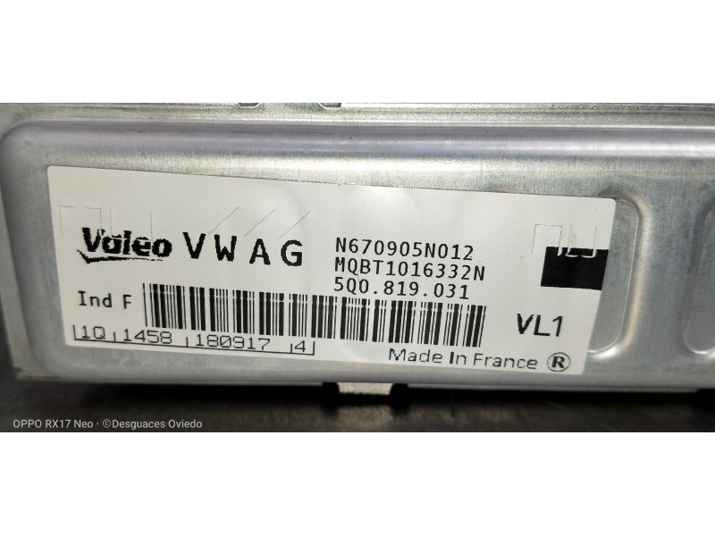 Recambio de radiador calefaccion / aire acondicionado para seat leon (5f1) style referencia OEM IAM N670905N012 MQBT1016332N 5Q0