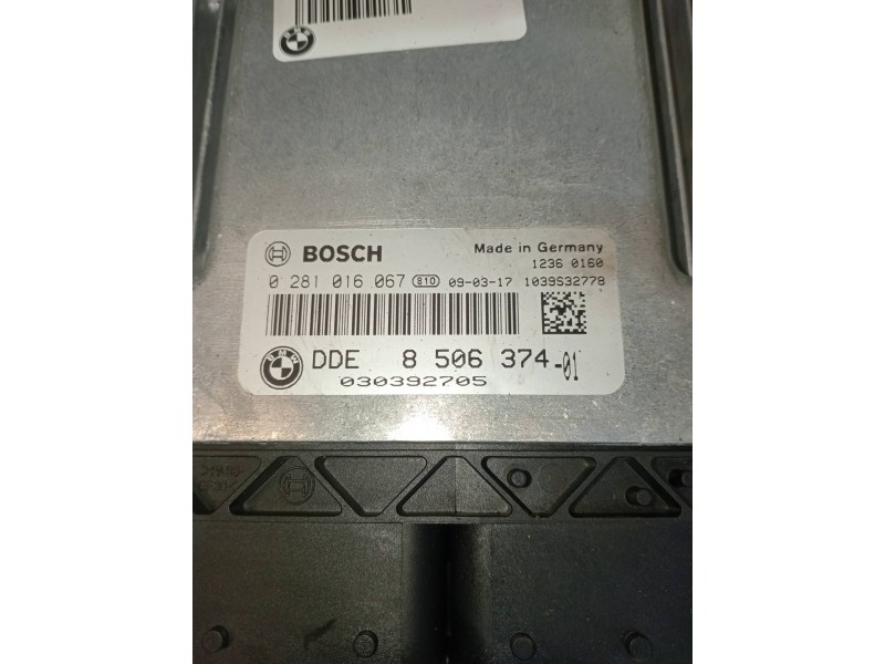 Recambio de centralita motor uce para bmw serie 1 coupe (e82) 120d referencia OEM IAM 0281016067 850637401 