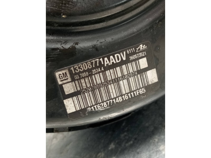 Recambio de servofreno para opel zafira tourer excellence referencia OEM IAM 03785925344 13308771 360573521