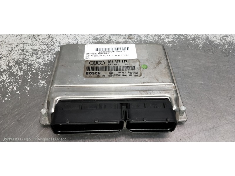 Recambio de centralita motor uce para audi a4 berlina (8e) 2.0 referencia OEM IAM 8E0907557 0261206051 26SA7425