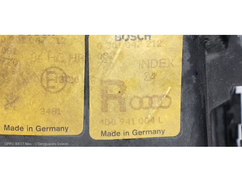 Recambio de faro derecho para audi a8 (d2) 3.7 quattro referencia OEM IAM 4D0941004L 0301047212 