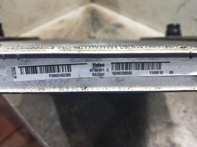 Recambio de radiador agua para peugeot 3008 access referencia OEM IAM P9800482380  