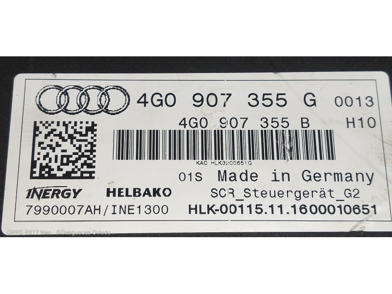 Recambio de modulo electronico para audi a6 avant (4gd) 2.0 tdi ultra referencia OEM IAM 4G0907355G  