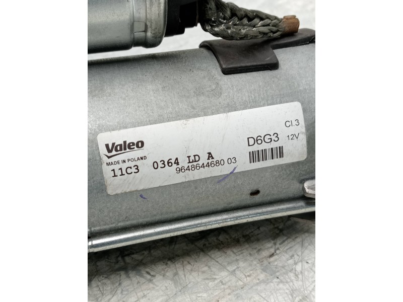 Recambio de motor arranque para citroen c-elysée exclusive referencia OEM IAM 9648644680 D6G3 