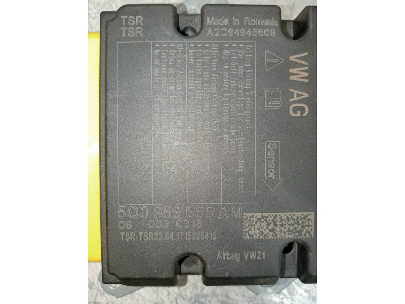 Recambio de centralita airbag para audi a3 sportback (8vf) basic e-tron referencia OEM IAM 5Q0959655AM A2C94945608 