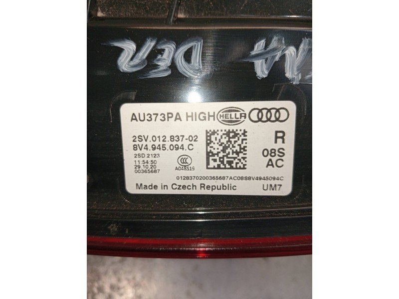 Recambio de piloto trasero derecho interior para audi a3 sportback (8vf) basic e-tron referencia OEM IAM 2SV01283702 8V4945094C 