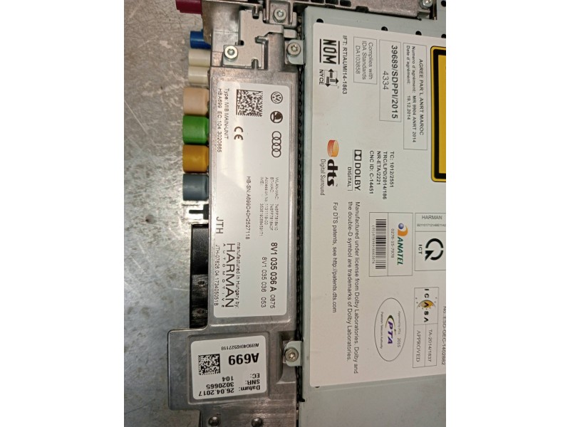 Recambio de sistema navegacion gps para audi a3 sportback (8vf) basic e-tron referencia OEM IAM 8V1035036A 6434AA270 