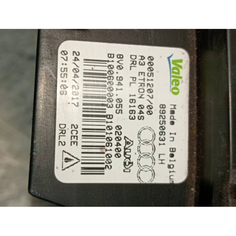 Recambio de faro antiniebla izquierdo para audi a3 sportback (8vf) basic e-tron referencia OEM IAM   