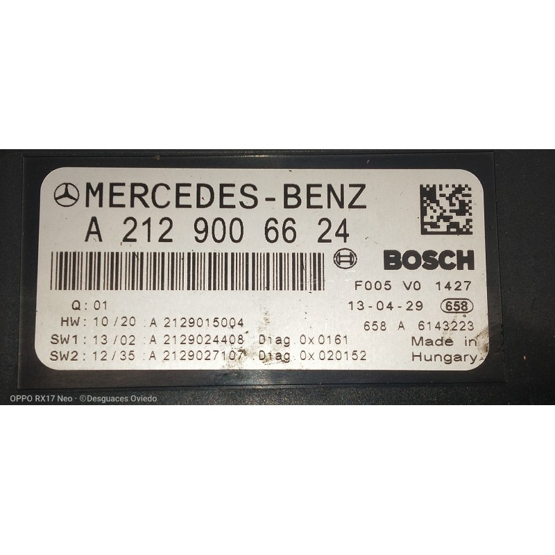 Recambio de caja reles / fusibles para mercedes clase c (w204) lim. c 180 cdi blueefficiency (204.000) referencia OEM IAM A21290
